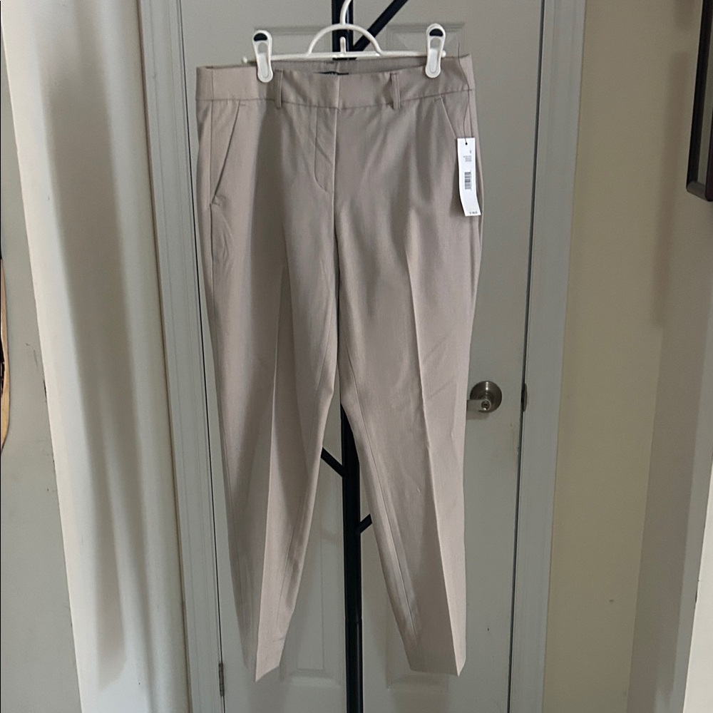 Tahari Women's Beige Straight Leg Trousers